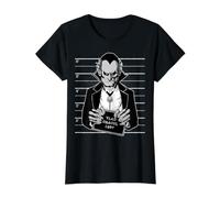 Mug Monstre Vampire Count Dracula T-Shirt Graphique avec Valeur, Femme, Noir, M
