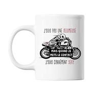 Mug Moto Femme Sexy Blanc