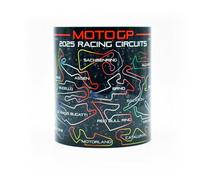 Mug Moto Grand Prix 2025 Season Circuits - Édition rouge - Contour des pistes de course - Moto de course - Quartararo - Marquez - Bagnaia - Idées cadeaux - Tasse à café - GP - Souvenir - Championnat