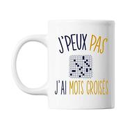 Mug Mots croisés j'peux pas Blanc