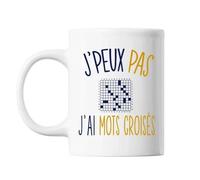 Mug Mots Croisés J'peux Pas Blanc Tasse Cadeau Personnalisé