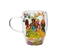 Mug | Disney | Mug En Verre Princesses Decoratif Floral Multicolore