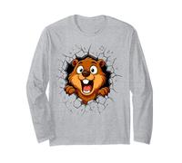 Mug Mural Amusant Motif Castor craquelé pour Les Amoureux des Animaux Manche Longue