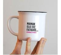 Mug - MYCRAZYSTUFF - Maman elle est fatiguée - Blanc - Rond - Adulte