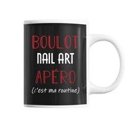 Mug Nail Art C'est Ma Routine Tasse Humour