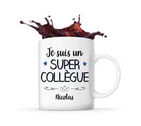Mug - Nicolas - Tasse Cadeau - Céramique - Blanc - Cylindrique