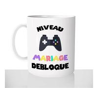 Mug Niveau Mariage Débloqué - Tasse Cadeau Idées Cadeaux Original - Gamer Marié Jeux Vidéo - Noel Anniversaire
