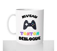 Mug Niveau Tonton Débloqué - Tasse Cadeau Idées Cadeaux Original - Gamer Oncle Jeux Vidéo - Naissance Grossesse