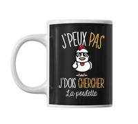 Mug Noir J'peux Pas J'dois Chercher La Poulette Référence Kaamelott Tasse Cadeau Personnalisé