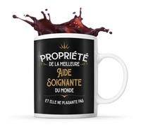 Mug Noir Propriété De La Meilleure Aide-Ménagère