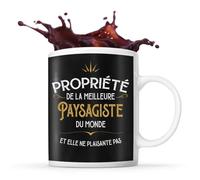 Mug Noir Propriété De La Meilleure Paysagiste