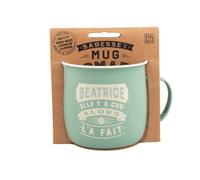 MUG NOMADE - Mug à thé et café personnalisé Béatrice - Cadeau pour Femme, Turquoise