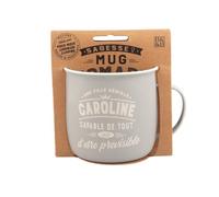 Mug Nomade - Mug à thé et café personnalisé Caroline - Cadeau pour Femme, Couleurs Pastel.