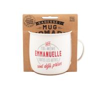 Mug Nomade - Mug à thé et café personnalisé Emmanuelle - Cadeau pour Femme