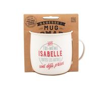 Mug Nomade - Mug à thé et café personnalisé Isabelle - Cadeau pour Femme, Couleurs Pastel