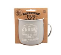 Mug Nomade - Mug à thé et café personnalisé Karine - Cadeau pour Femme