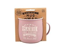 MUG NOMADE - Mug à thé et café personnalisé Marie - Cadeau pour Femme, Rose