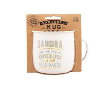 Mug Nomade - Mug à thé et café personnalisé Sandra - Cadeau pour Femme