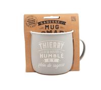 Mug Nomade - Mug à thé et café personnalisé Thierry - Cadeau pour Homme, Couleurs Pastel (Rose, Bleu, Vert, Jaune)