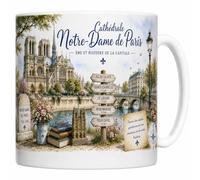 Mug Notre-Dame de Paris Aquarelle - Âme et Histoire de la Capitale - 330 ml