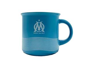 Mug OM Logo Bleu - Céramique - 31cl - Vintage - Logo - Réutilisable - Bleu - Ronde - La Plume Dorée