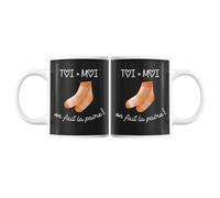 Mug - On Fait La Paire - Duo Amour - Céramique - Blanc - Contenance 325 Ml