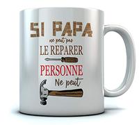 Mug Papa Cadeau Pour Fete des Peres Futur Papa Idee Cadeaux Tasse Bricoleur 11 Oz. Blanc