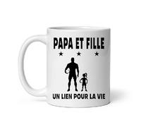 Mug papa et fille rugby père rugbyman duo fête des pères Tasse papa père et fille