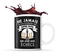 Mug Papa Joueur d'Échecs | Tasse drôle pour Père Échéquiste | idée cadeau anniversaire Noël fête des Pères