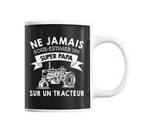 Mug Papa tracteur | Tasse drôle pour Père Agriculteur | idée cadeau anniversaire Noël fête des Pères