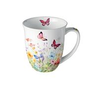 Mug papillons et fleurs en porcelaine fine 400 ml