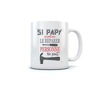 Mug Papy Cadeau Fête Des Grand Père Futur Papi Tasse Idee Cadeaux Bricoleur 11 Oz. Blanc