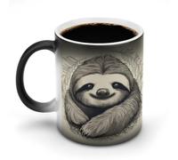 Mug paresseux, mon animal totem, thermosensible et à couleur changeante, grande tasse à café en céramique, tasse personnalisée, tasse à thé amusante, tasse magique originale, tasse luxueuse, cadeau