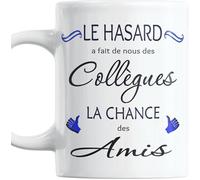Mug - PAROLES D'AMOUR - Le Hasard a fait de nous des Collègues - Blanc - Design original - Cadeau collègue