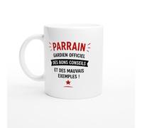 Mug Parrain Gardien Officiel Des Bons Conseils Et Mauvais Exemples | idée cadeau originale