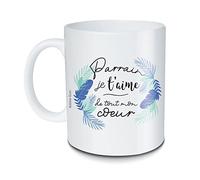 Mug Parrain je t'aime de tout mon coeur