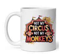 Mug Pas Mon Cirque, Pas Mes Singes 330Ml Mugs Durable Porcelaine Tasse Pour Thé Chocolat Chaud Collègue