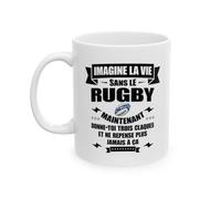 Mug passion Rugby - Idée cadeau - Tasse en céramique - Humour Sympa Fun