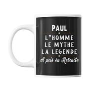 Mug Paul Départ Retraite Tasse Cadeau Personnalisé