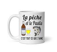 Mug pêche pastis c'est tout ce que j'aime Apéro Alcool Tasse pastis