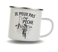 Mug Pêcheurs - Je Peux Pas J'Ai Pêche - Mug tasse en inox Emaillée
