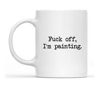 Mug peintre, cadeau d'artiste, cadeau de peintre, tasse amusante pour peintre, tasse à café Fuck Off I'm Painting 325 ml
