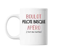 Mug Pelote Basque C'est Ma Routine Blanc Tasse Humour