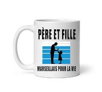 Mug père et fille papa supporter marseillais marseille Tasse papa père et fille