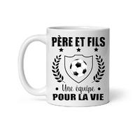 Mug père et fils papa footballeur football duo fête des pères