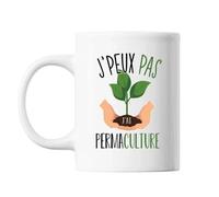 Mug Permaculture J'peux Pas Blanc Tasse Cadeau Personnalisé