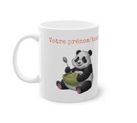 Mug personnalisable personnalisé Panda Céréales avec son prénom ou texte pour enfant ou adulte