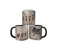 MUG personnalisé 4EVER1 Tasse à café - EVOLUTION DE L'HOMME SUPER HEROS BATMAN Réf 03