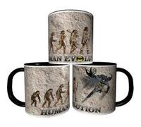 MUG personnalisé 4EVER1 Tasse à café - EVOLUTION DE L'HOMME SUPER HEROS BATMAN Réf 03