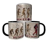 MUG personnalisé 4EVER1 Tasse à café - EVOLUTION DE L'HOMME SUPER HEROS DEADPOOL Réf 10